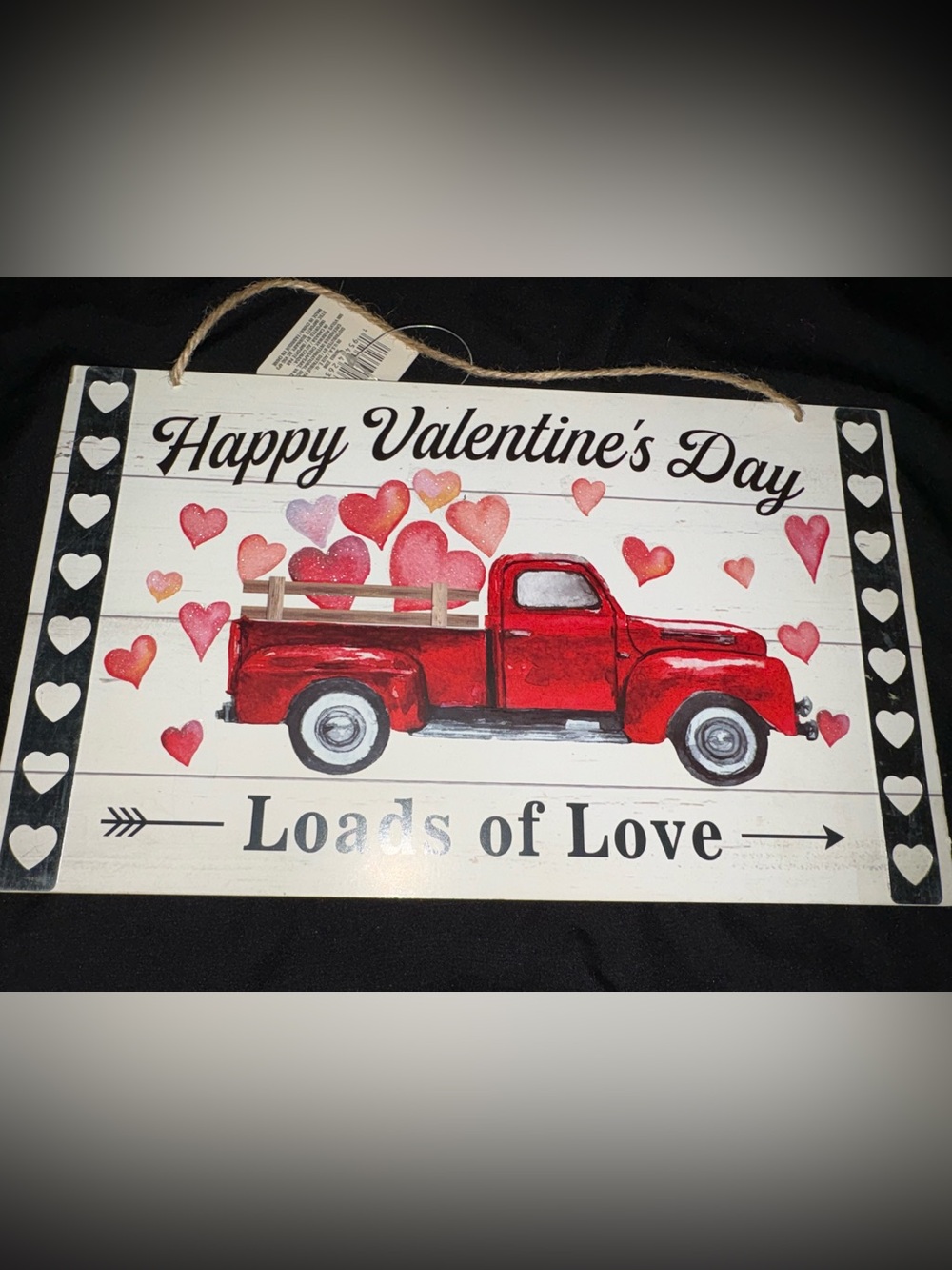 Valentine's Red Truck Wall Sign - Loads of Love